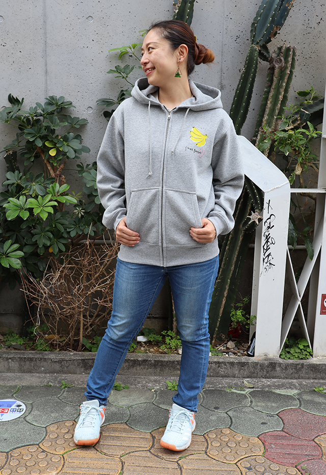 フルジップパーカー  まちかんてぃ島バナナ