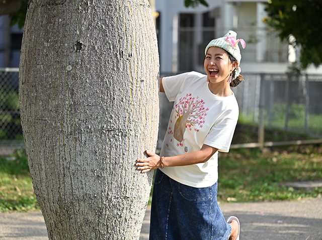 トックリキワタとイソヒヨさん